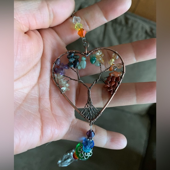 NEW Tree of Life Sun Catcher Pendant Heart Design Hanging Decor Homes & Gardens - Picture 8 of 11